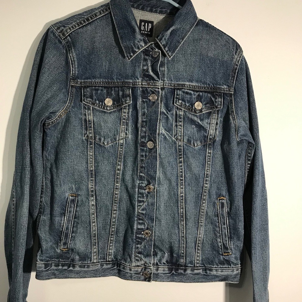 Trucker GAP Denim Jacket- M Tall - Picture 9 of 11